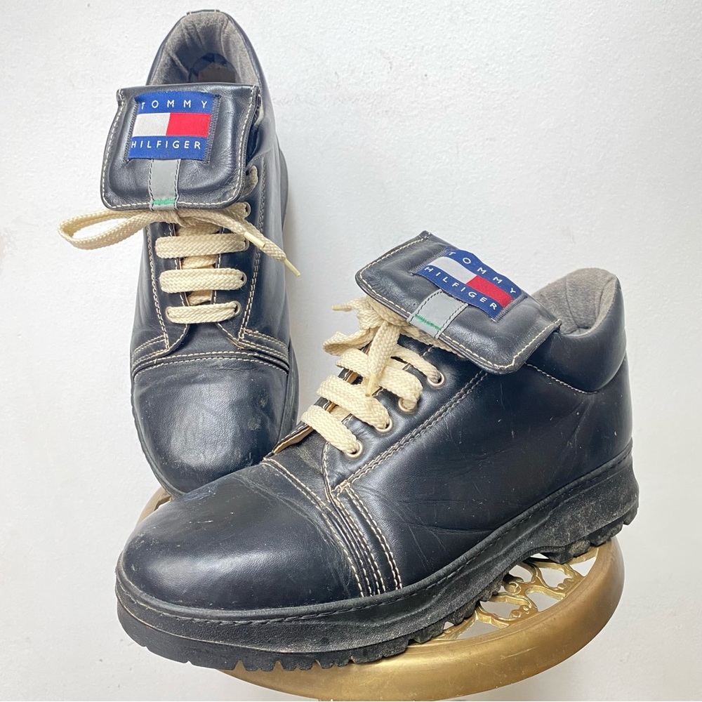 Tommy Hilfiger Vintage 90s Flag Logo Chunky Boots